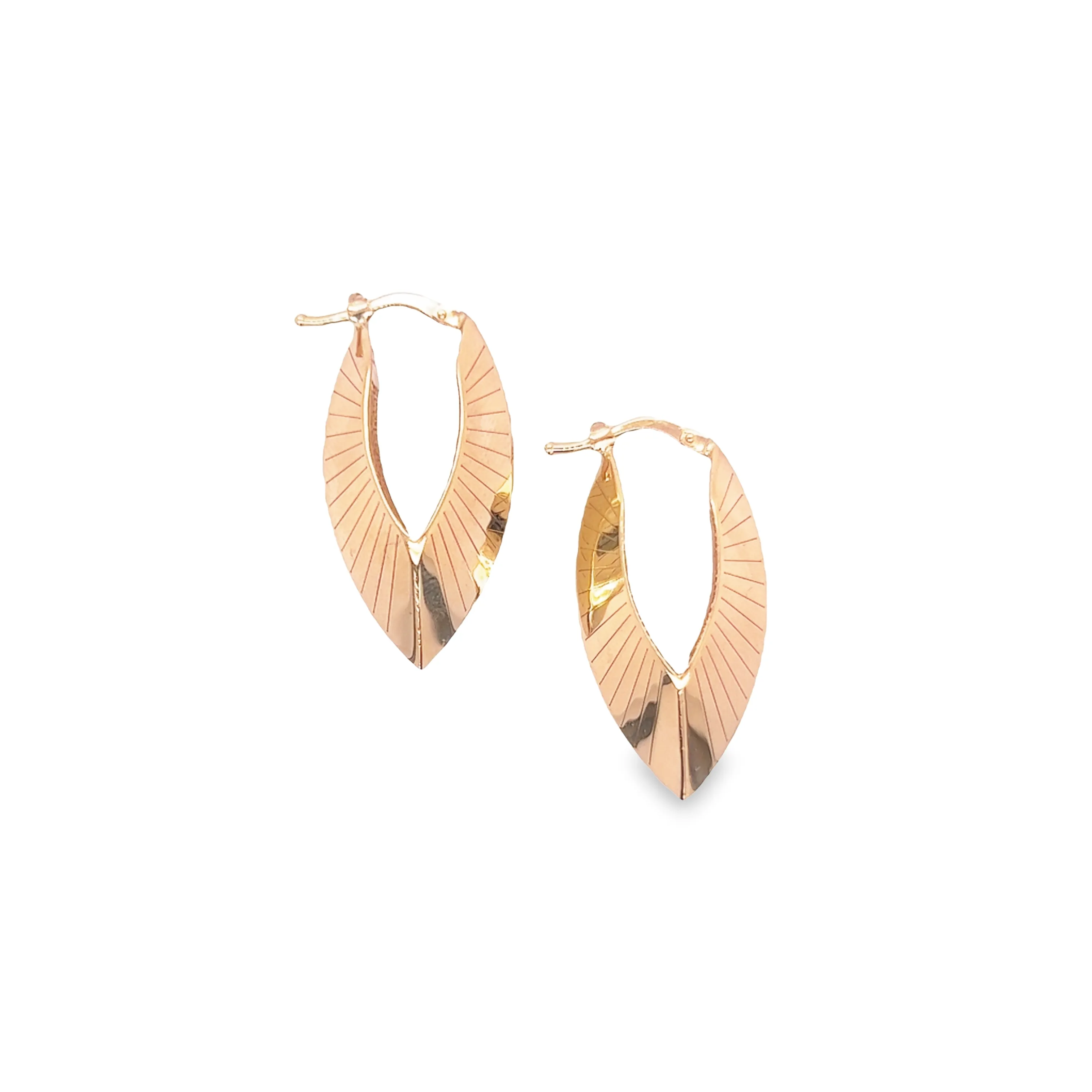 14K Italian Yellow Gold Hoop Earrings