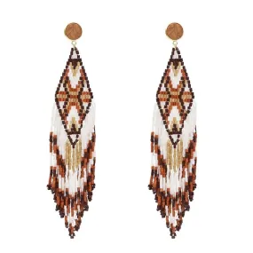 ADAMAN BROWN DROP EARRINGS