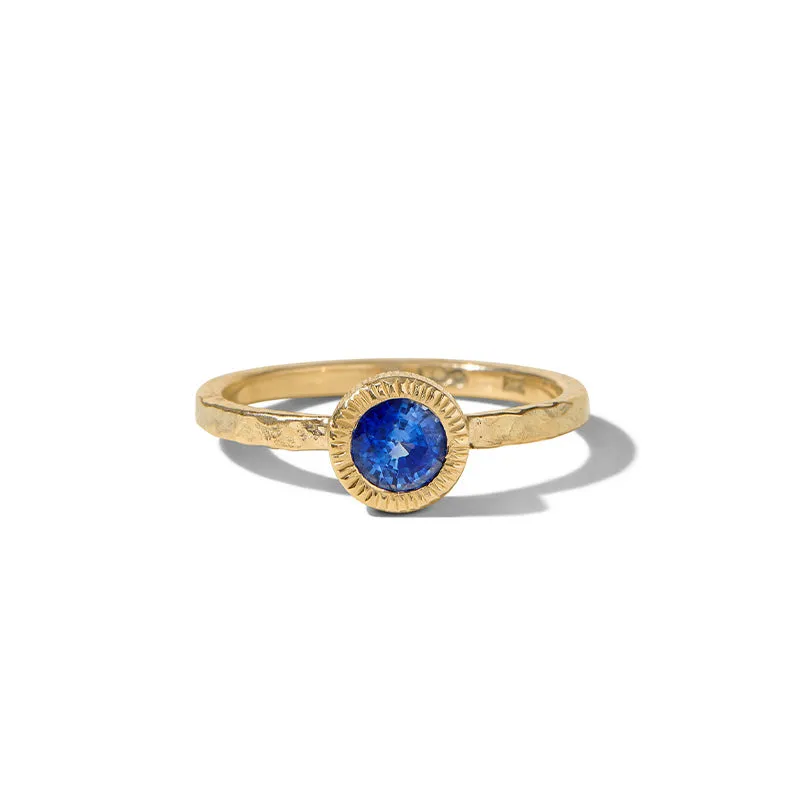 Aeon Ring, Blue Sapphire, 9kt Yellow Gold