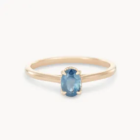 astral love one-of-a-kind - 14k yellow gold ring, blue sapphire