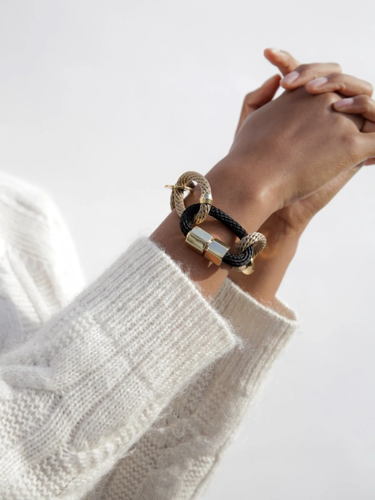 Beige & Black Circe Bracelet