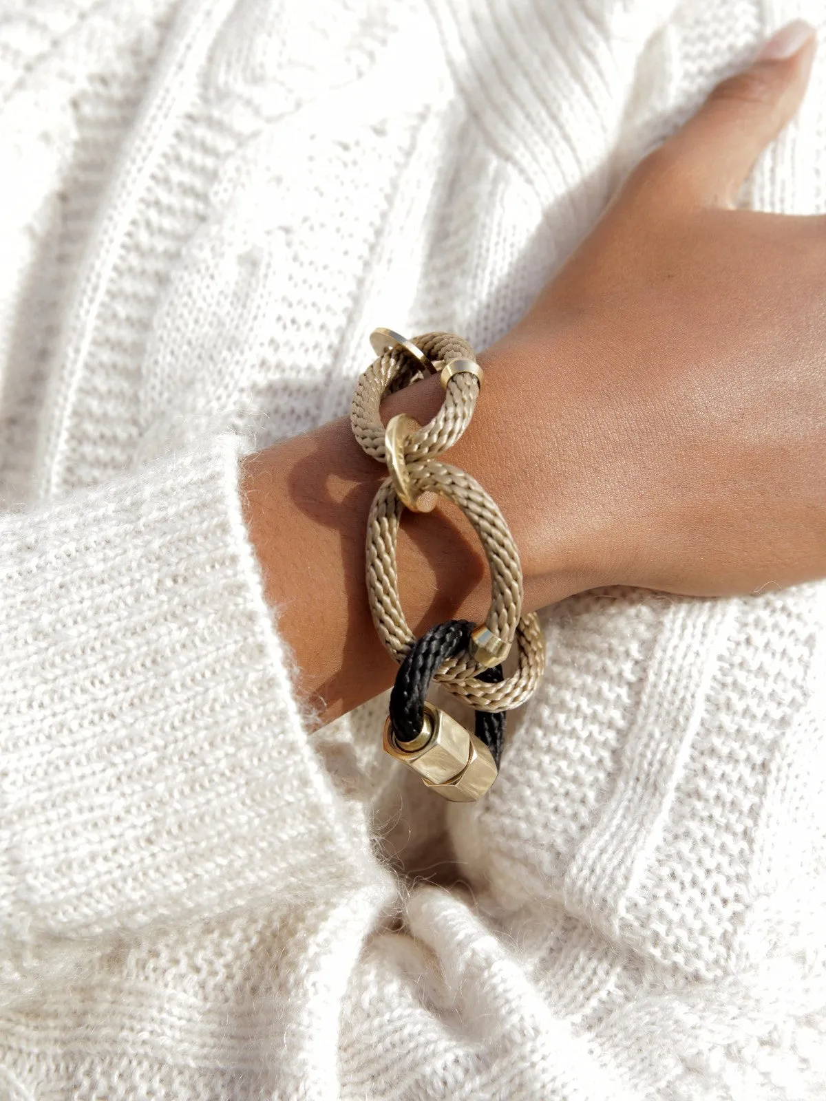 Beige & Black Circe Bracelet