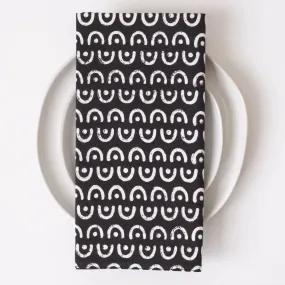 Block Printed Napkins - Lua Black