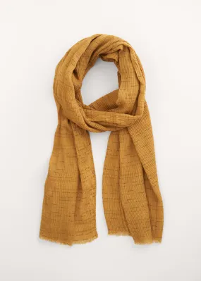 BONITA VISCOSE COTTON SCARF - MUSTARD