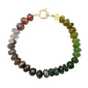 Camo Semiprecious Beaded Bracelet