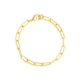 Chunky Paper Clip Chain Bracelet gold