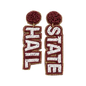 Collegiate Beaded Earrings - Mississippi State University