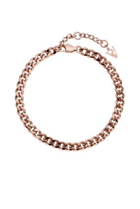 Curb Bracelet 14K Rose Gold Plated