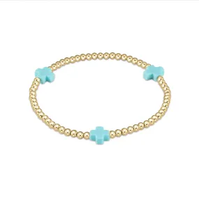 egirl Signature Cross Bracelet- Turquoise