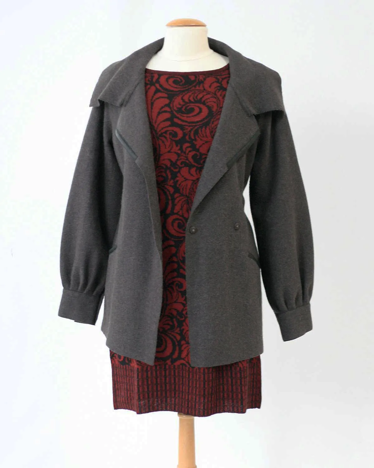 Eva Felted Alpaca Belted Jacket with Leather Detail