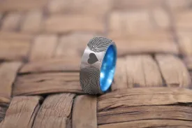 Fingerprint Ring | Mens Wedding Band, Couple Wedding Ring, Memorial Ring