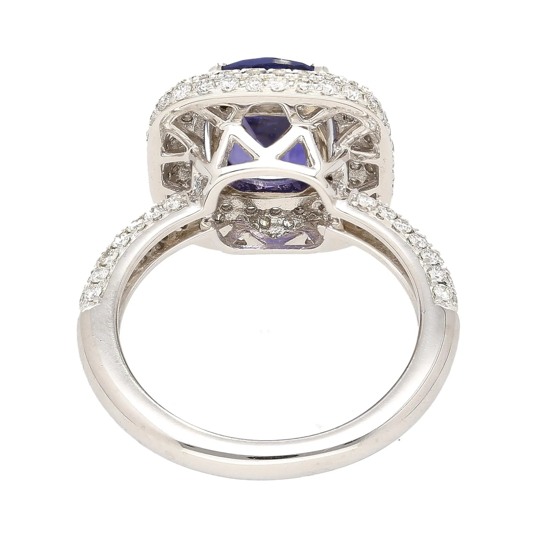 GIA Certified 3.25 Carat No Heat Color Change Blue Sapphire Ring