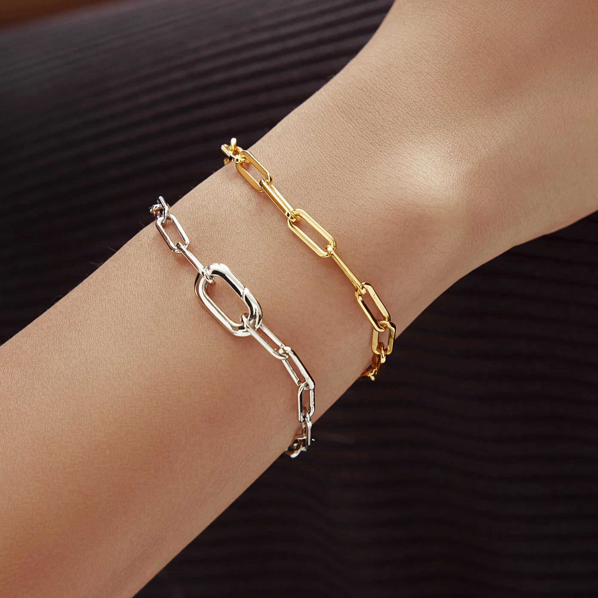 Gold Linked Chunky Bracelet