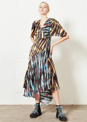 House of Holland Mixed Tie Dye Midi Dress