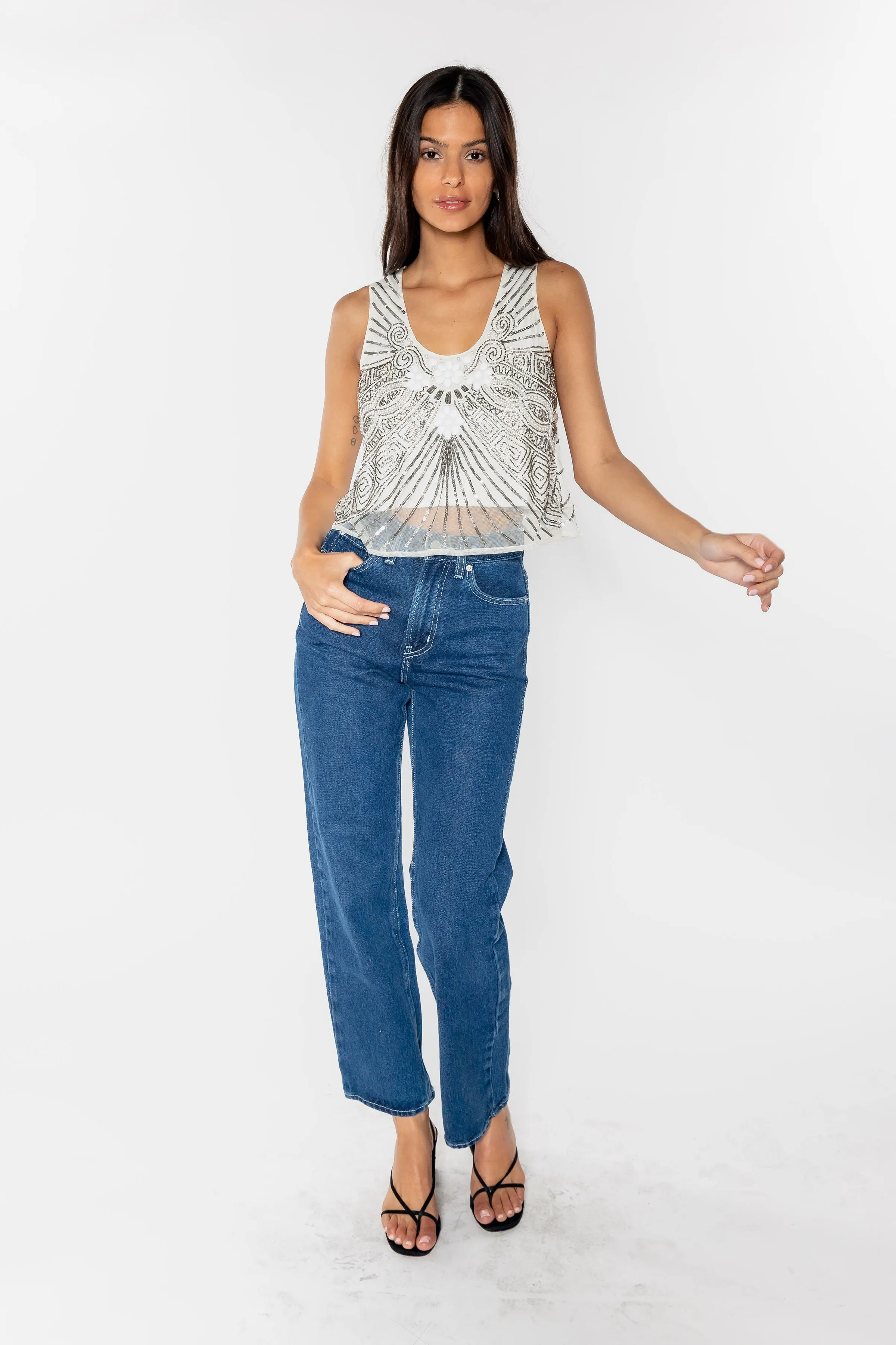 Jules Beaded Crop