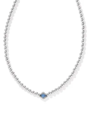 Kendra Scott Abbie Beaded Necklace - Silver Light Blue MOP