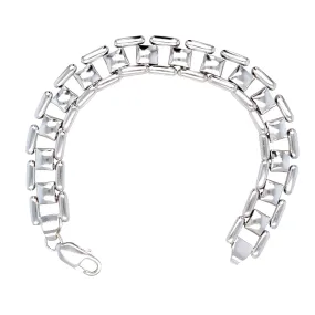 Ladder Link Silver Bracelet