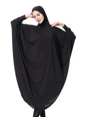 Lycra Black Butterfly Jilbab with Cuffs