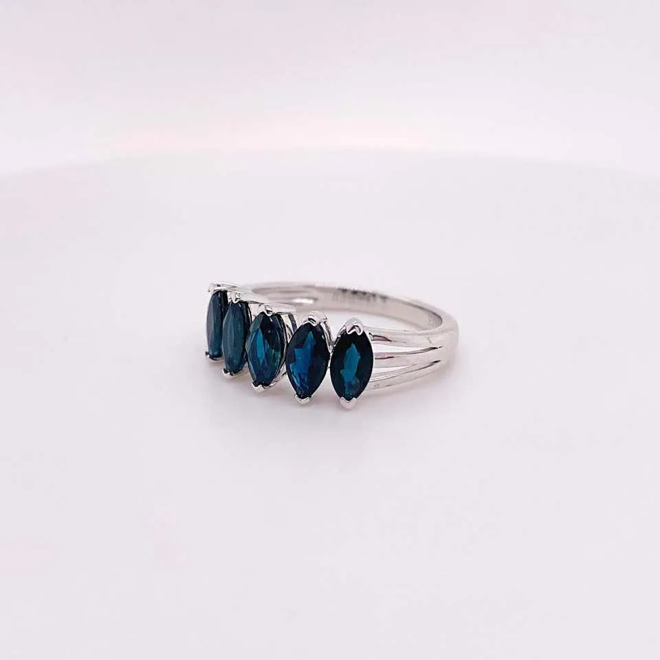 Marquise Blue Sapphire Ring