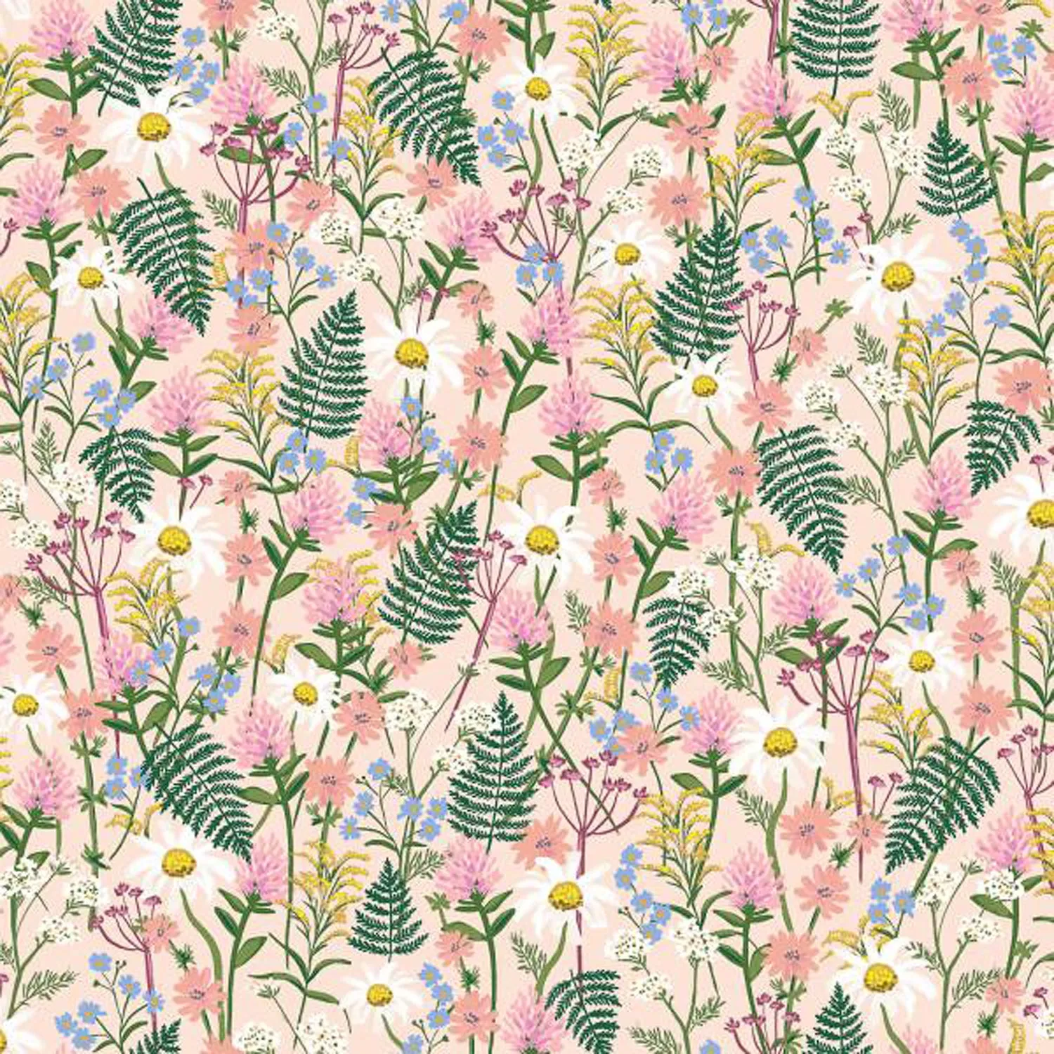 Men's Pocket Square / Wildflowers In Pink