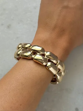 Metal Stretch Bracelet-Gold