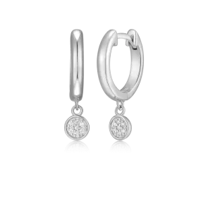 Monte Luna Silver Diamond HGuggie Earrings