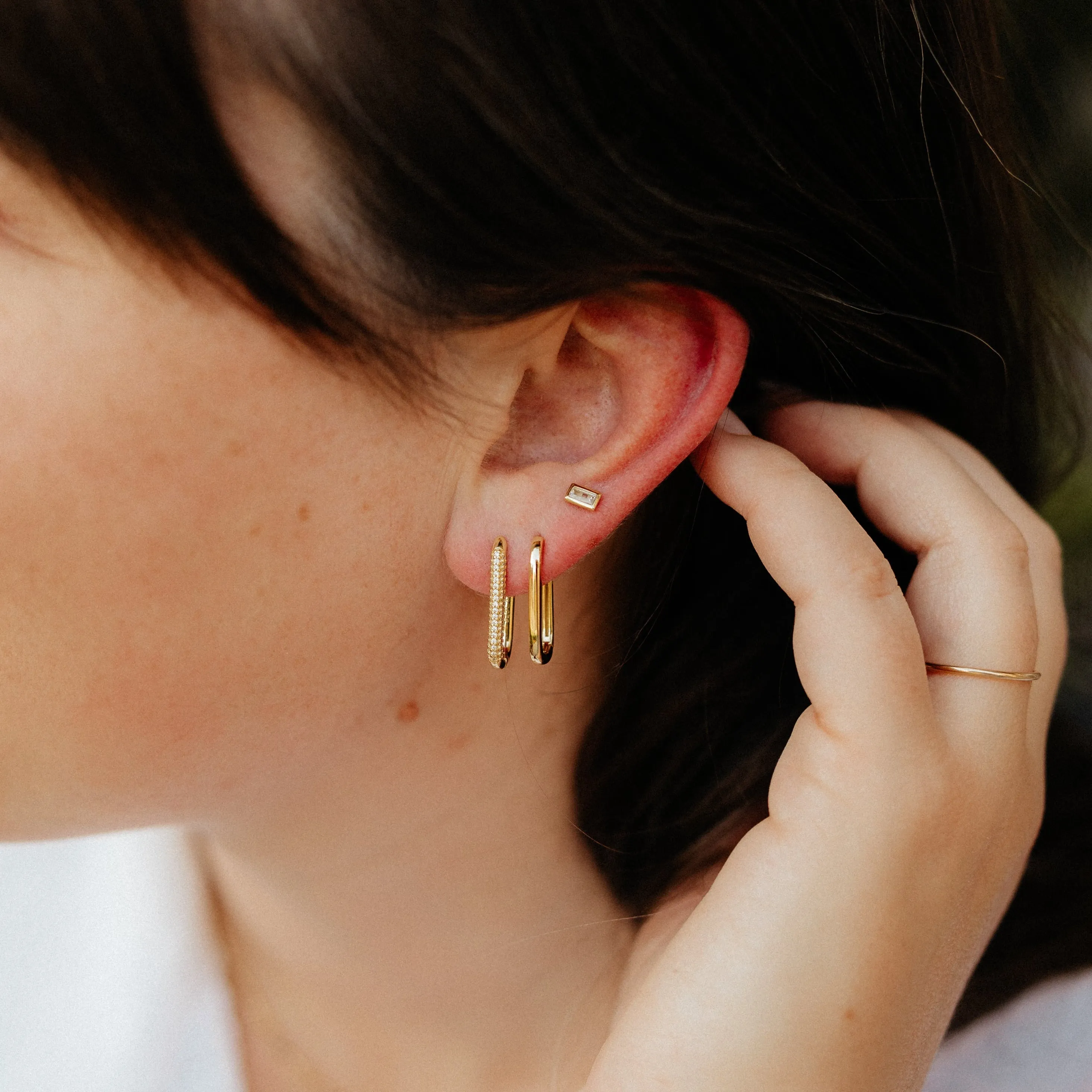 Paperclip Hoop Earrings