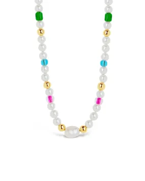 Polly Pearl Beaded Choker Necklace