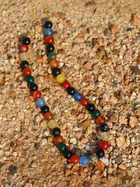 Romantic Universe Dopamine Color Beaded Necklace