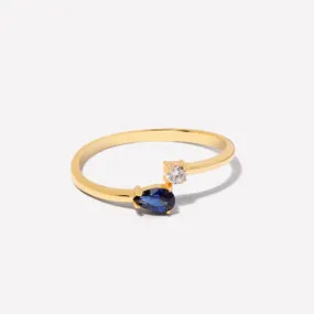 Serpentine Sapphire Ring