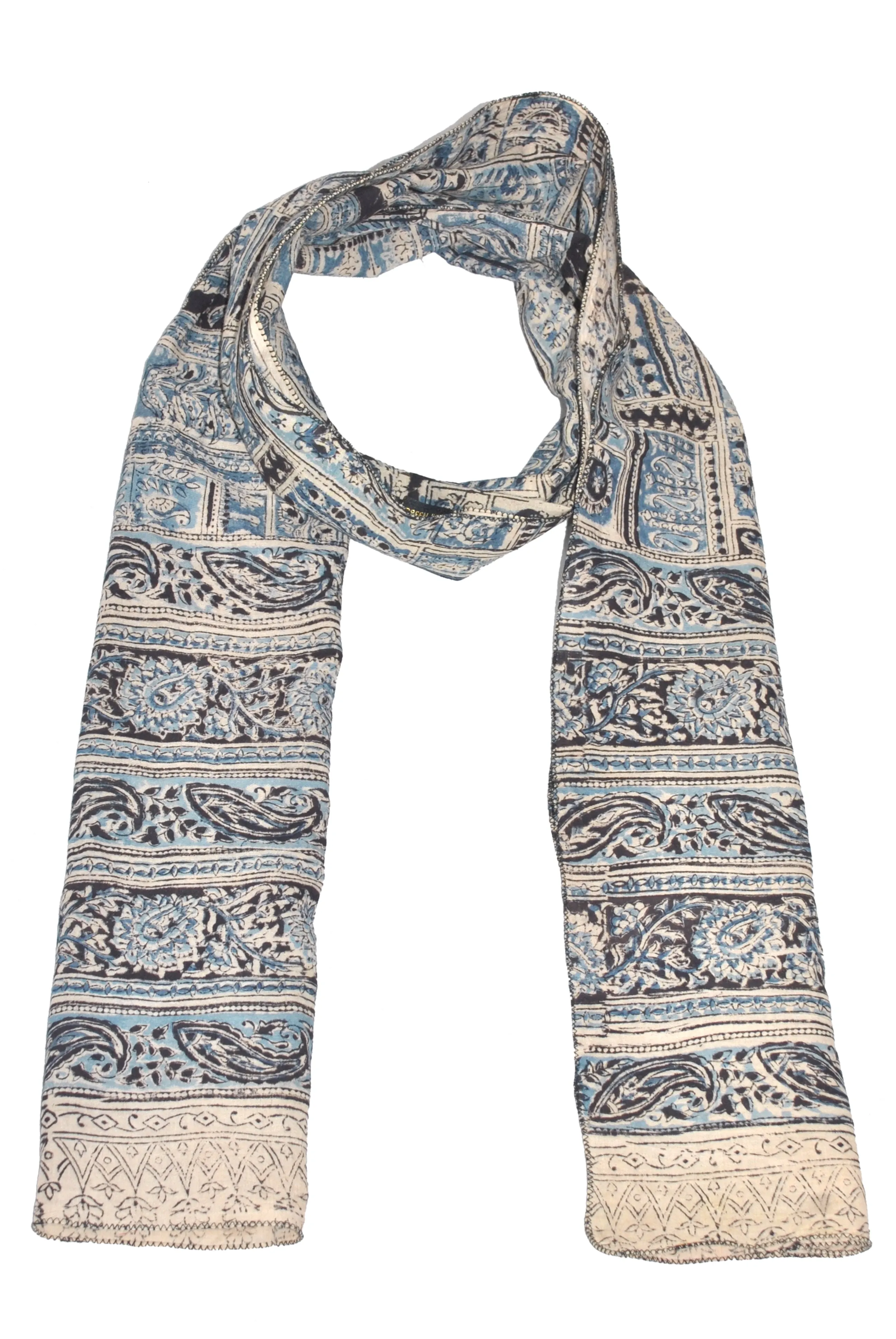 SOP0022 - Kalamkari Oblong Scarf with border print