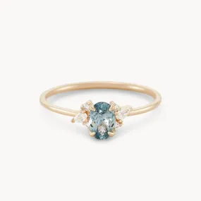 starry devotion one-of-a-kind - 14k yellow gold ring, blue sapphire