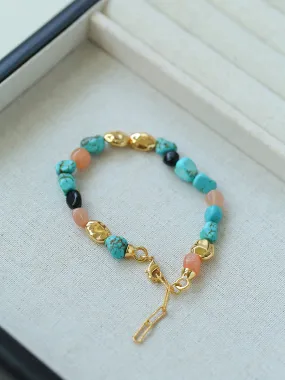 Summer Vacation Vibes Turquoise Beaded Bracelet