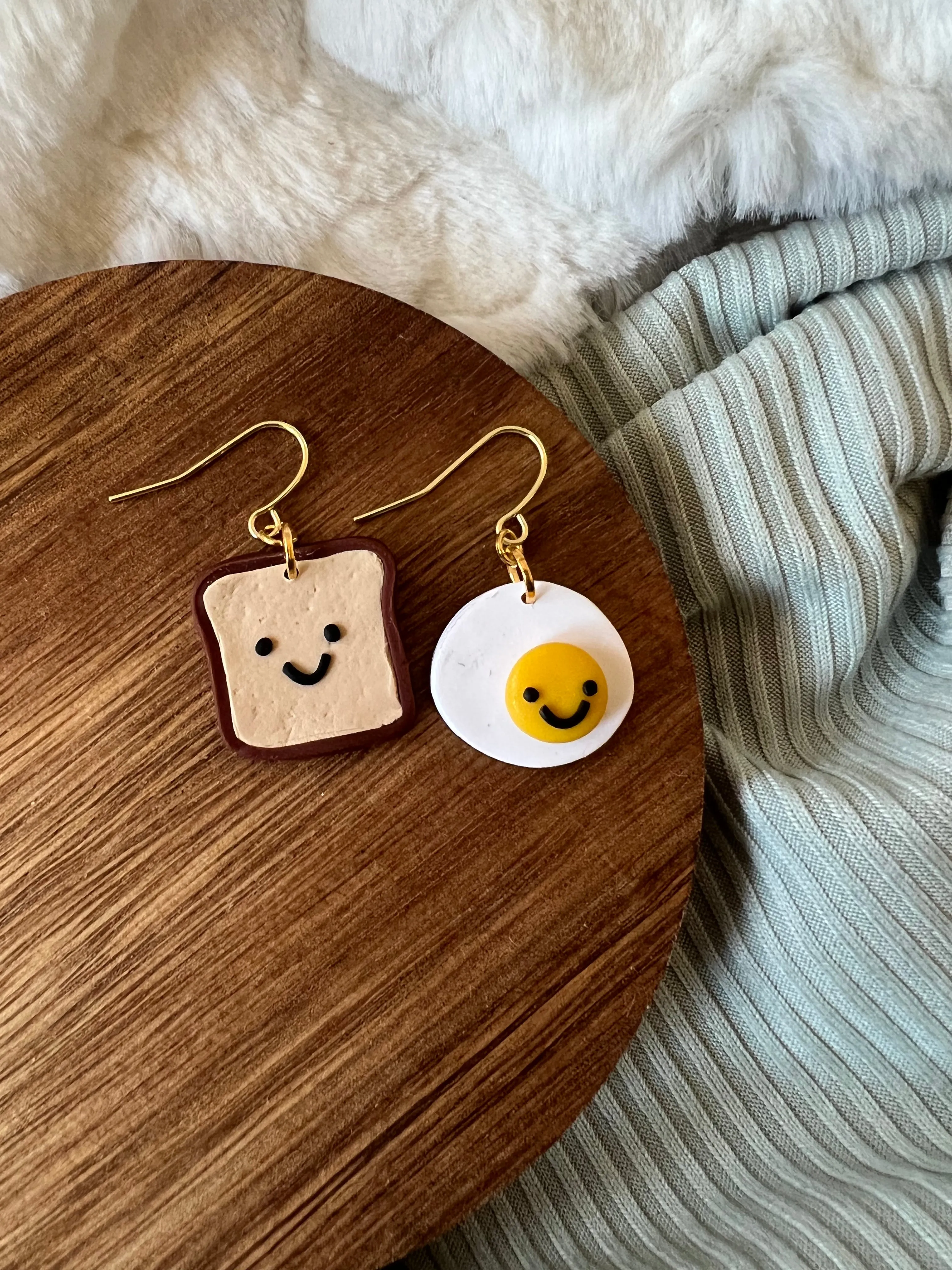 Teddy the Toast Earrings