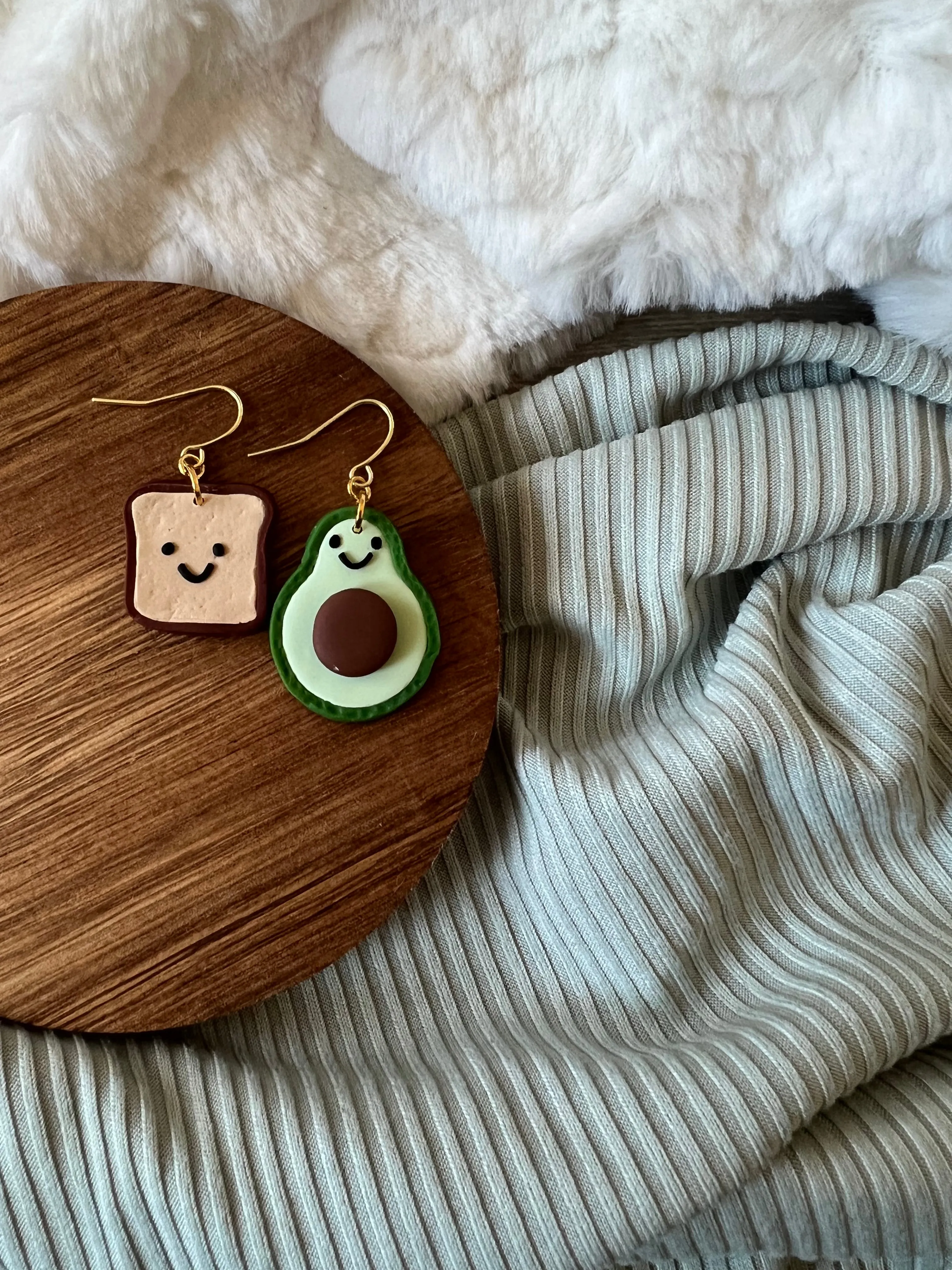 Teddy the Toast Earrings