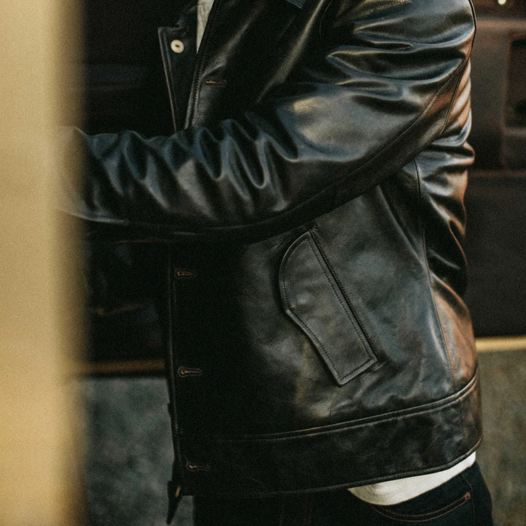 The Cuyama Jacket in Cola Leather