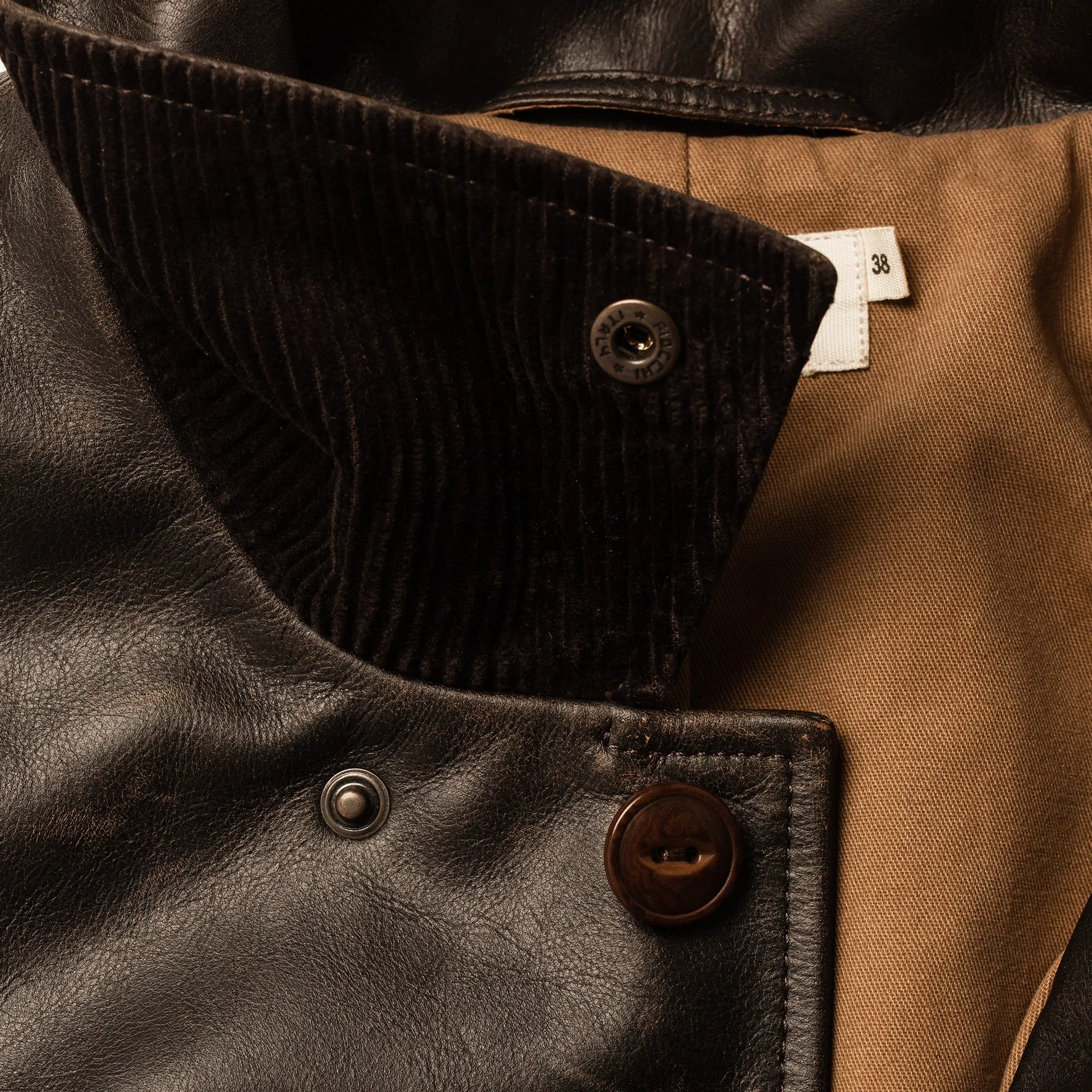 The Cuyama Jacket in Cola Leather