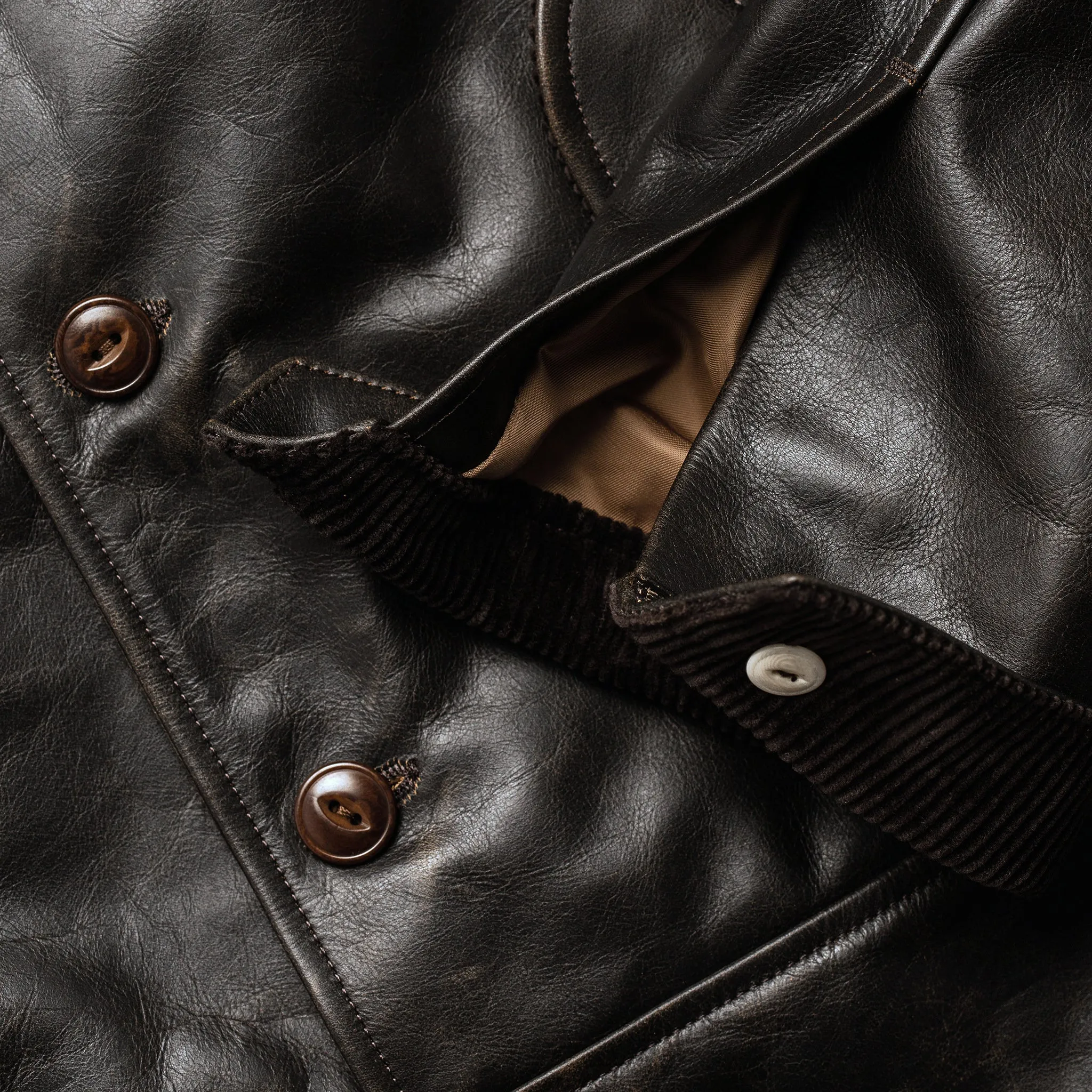 The Cuyama Jacket in Cola Leather