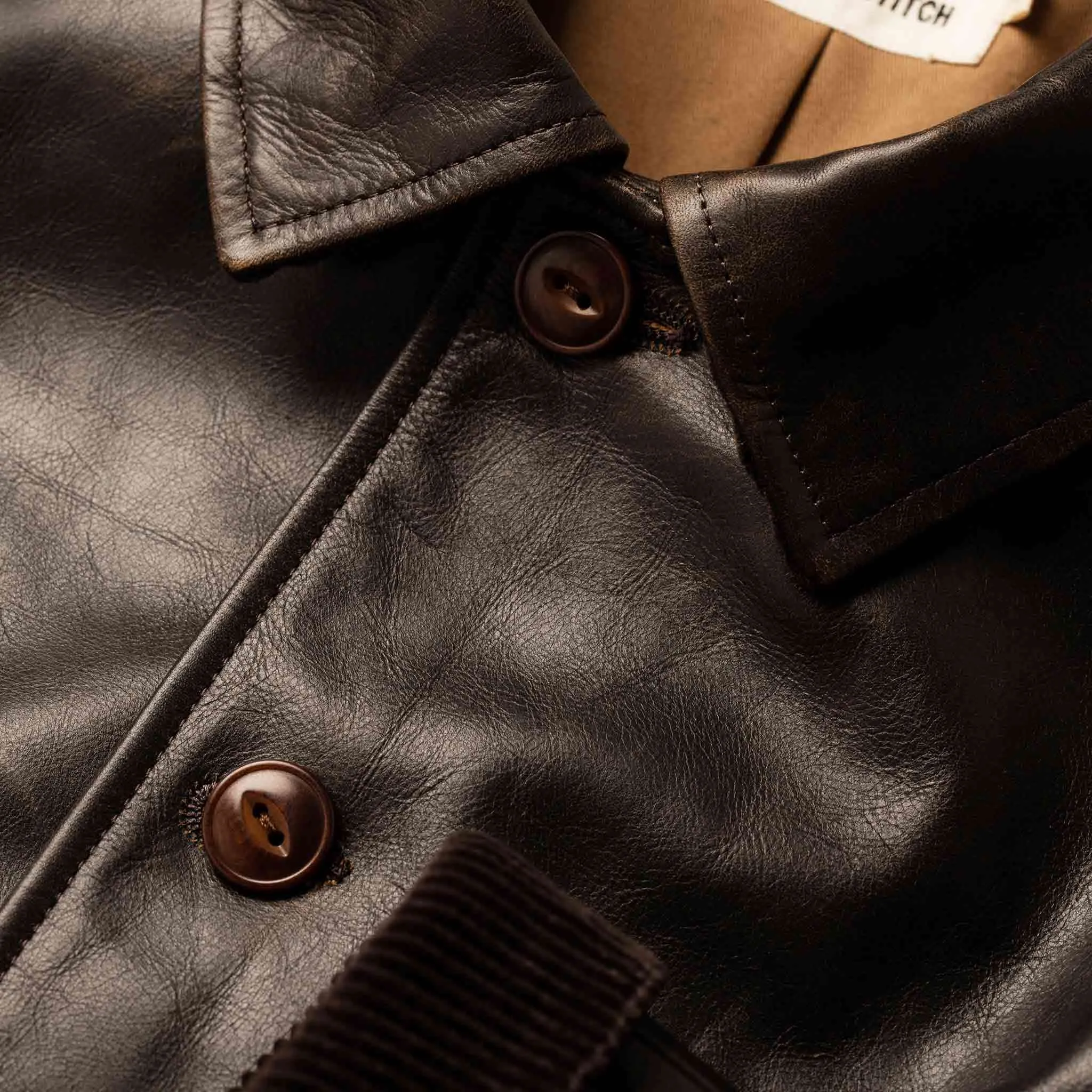 The Cuyama Jacket in Cola Leather