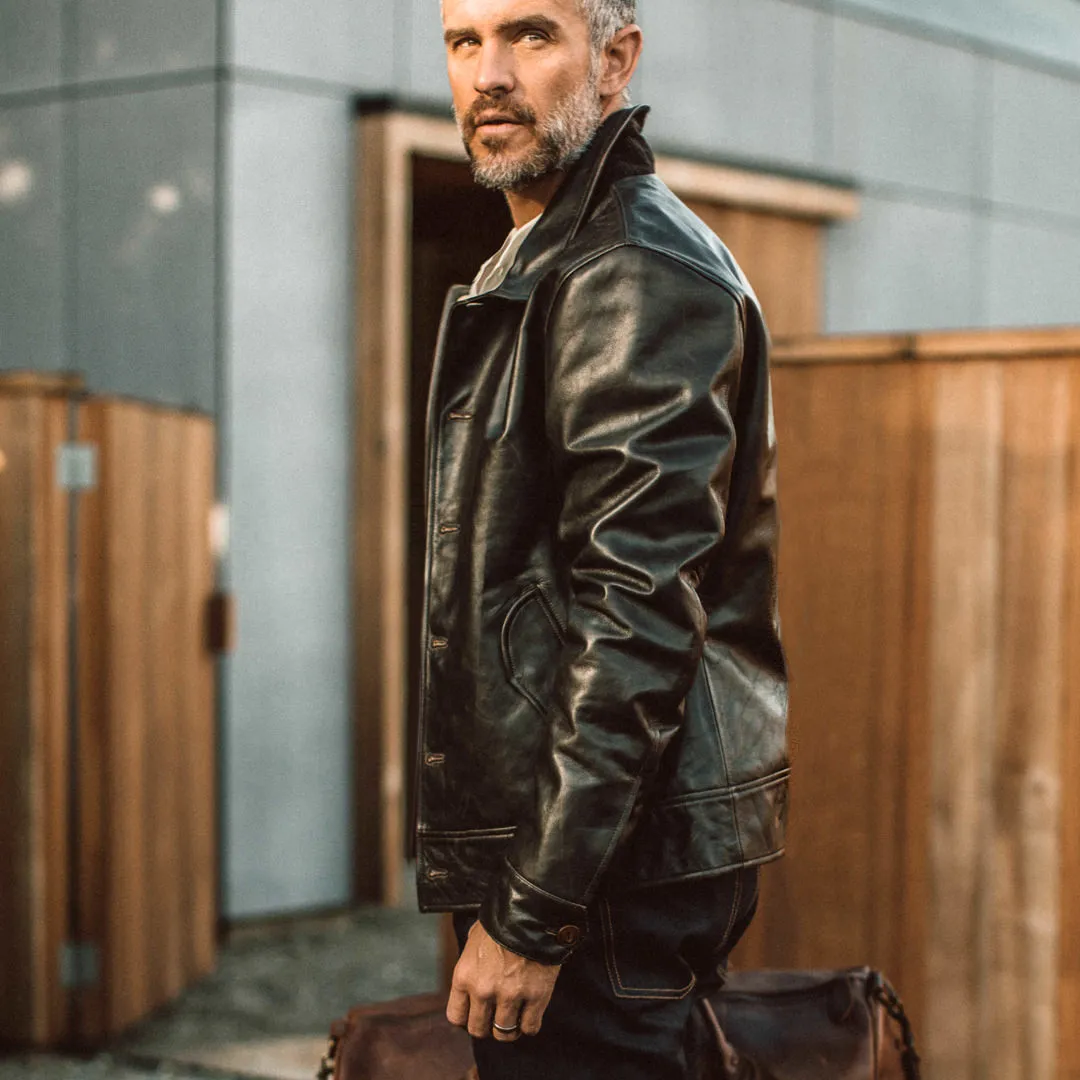 The Cuyama Jacket in Cola Leather