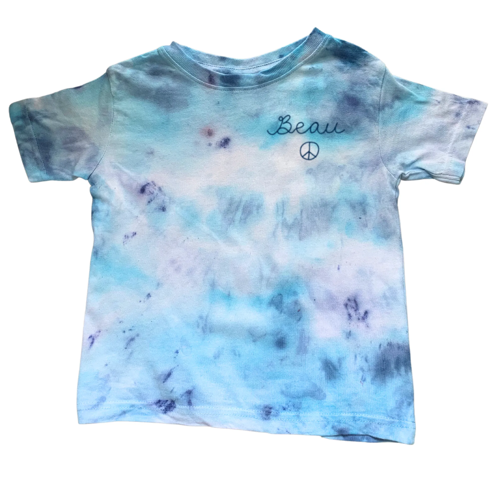 Toddler Blue Dust Dye Chainstitch T-Shirt