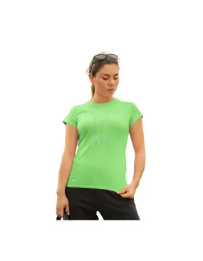 WOMENS BTS -3 PRINTED TSHIRT - LIGHT GREEN